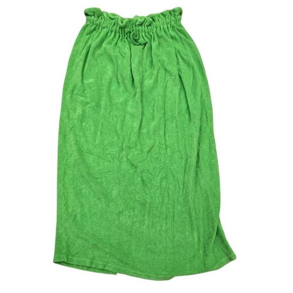 Vintage Souls Skirt Women's Large Green Elastic Waist Back Silt Swim Coverup - Picture 2 of 7